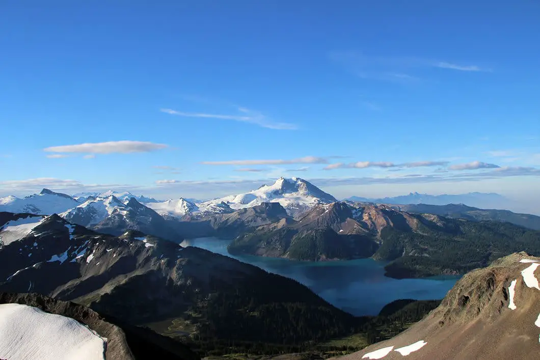 Black Tusk Hike near Whistler 1 Garibaldi Lake seen from Black Tusk