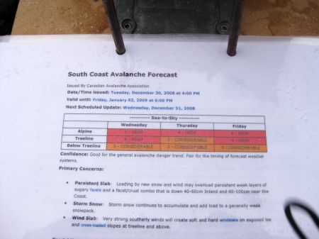 Avalanche Warnings Posted at Trailheads