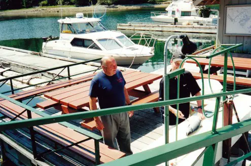 Filleting a salmon