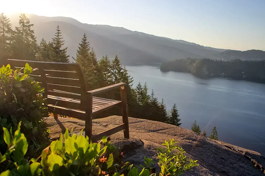 the sunrise from Quarry Rock