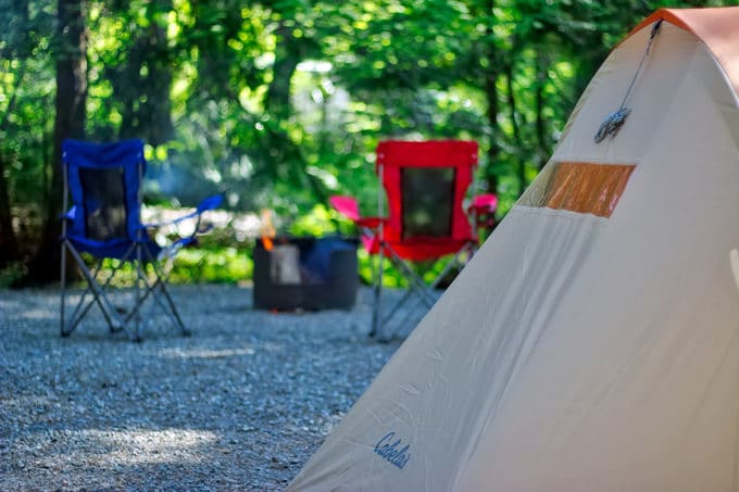 Cabela's tent on a campsite