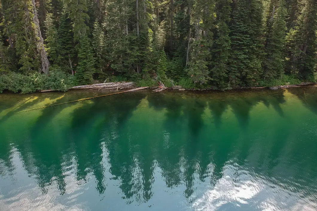 falls lake green water