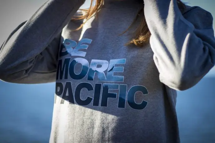Be More Pacific - Forest Unisex Sweater - Image 3