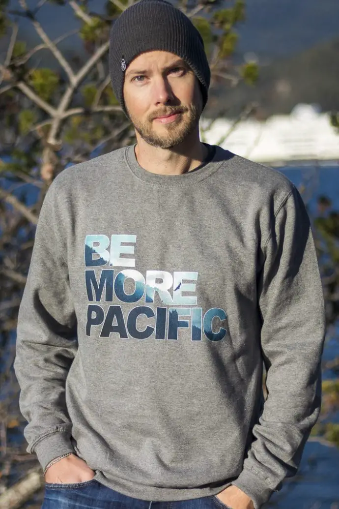 Be More Pacific - Forest Unisex Sweater - Image 4