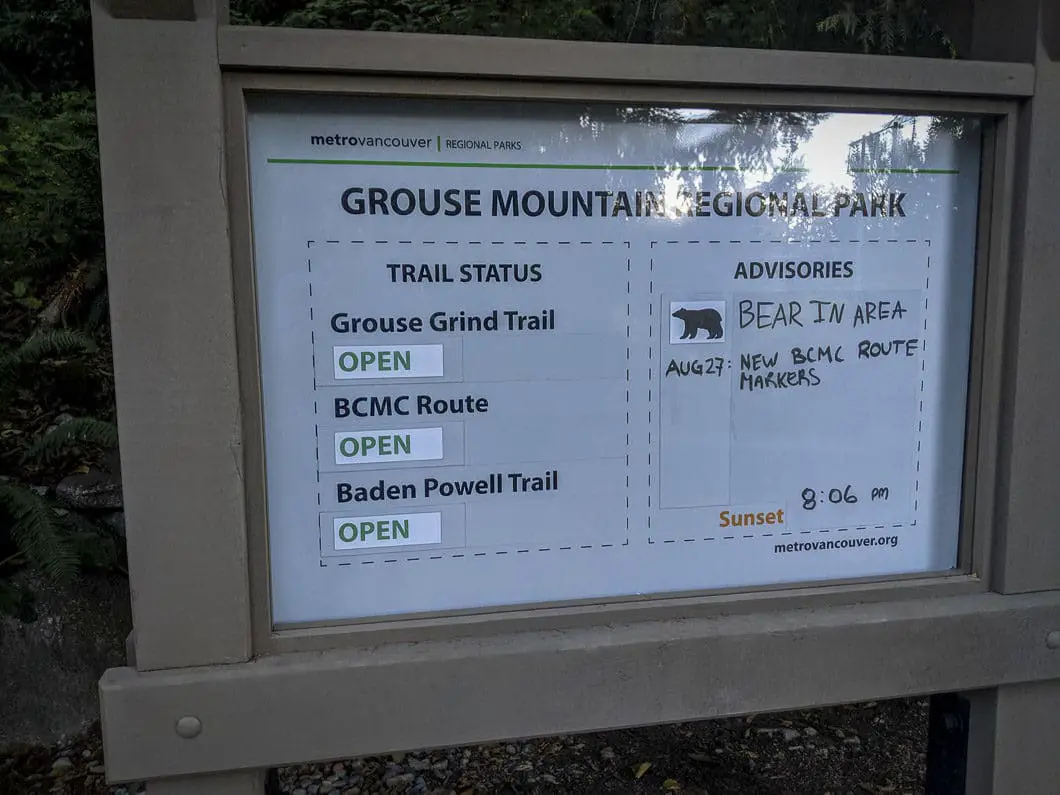 grouse trail sign