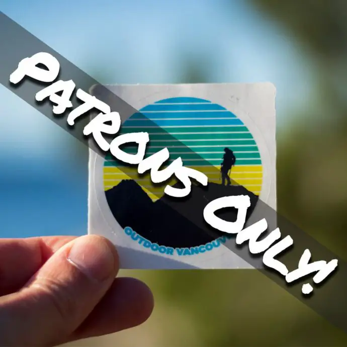 ov sticker square | Outdoor Vancouver Hiker Sticker
