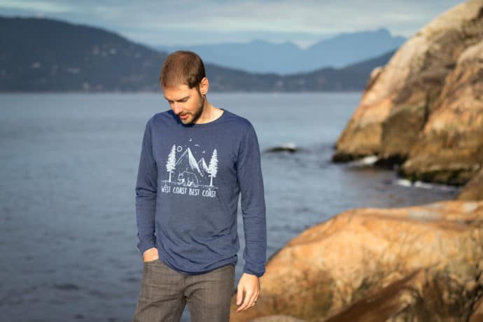 west coast longsleeve navy 2 | West Coast Best Coast - Unisex Longsleeve