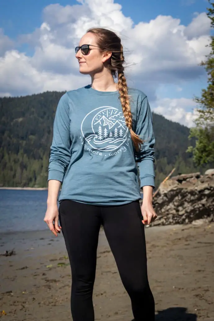 Hike More Worry Less - Unisex Longsleeve - Image 3